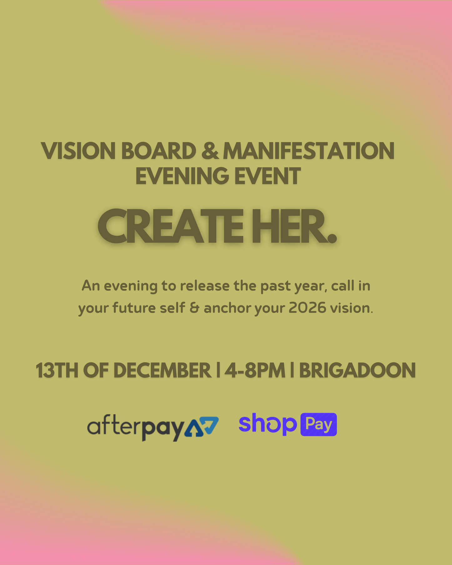 CREATE HER. VISION BOARD & MANIFESTATION EVENT