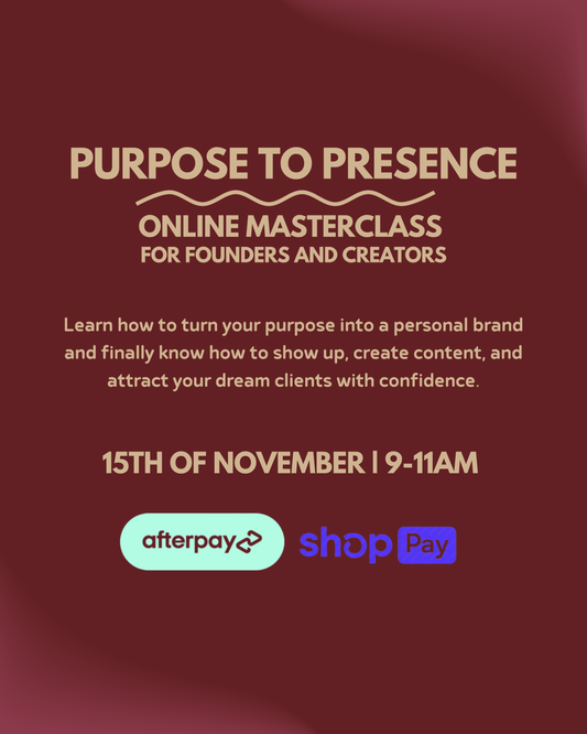 Purpose to Presence — The Online Masterclass